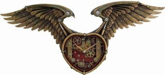 Steampunk - Winged Heart Clock