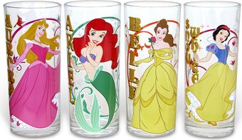 Disney - Princess - Set of 4 10 oz. Glasses