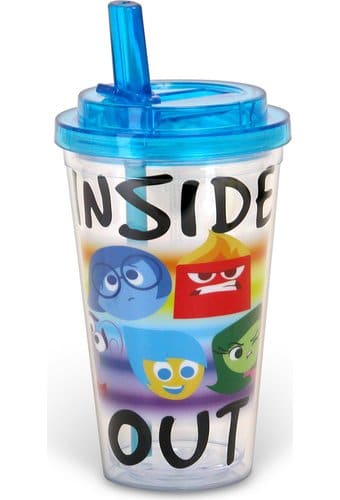 Inside Out Group - 16oz Plastic Flip Straw Cold Cup Inside Out Group - 16oz Plastic Flip Straw Cold