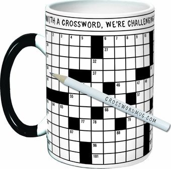 Crossword Puzzle Mug - Exercise Your Mind While You Warm Your Belly Crossword Puzzle Mug - Exercise Your Mind While