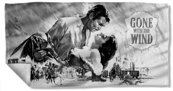 Gone With The Wind - Black & White Poster - Beach