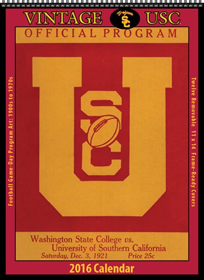 USC Trojans 2016 Vintage Football Calendar Asgard