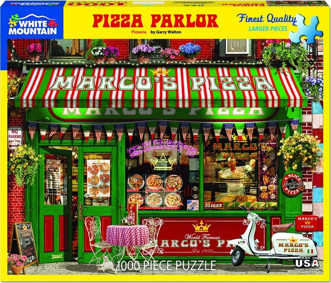 Pizza Parlor Puzzle (1000 Pieces) White Mountain Puzzles