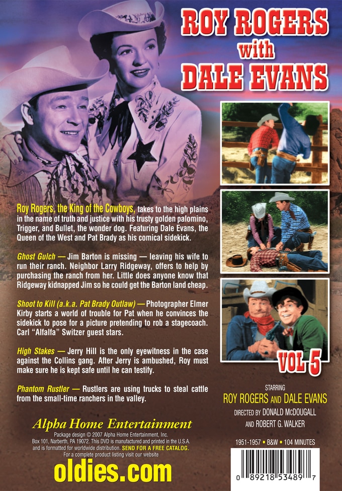 Roy Rogers With Dale Evans - Volume 5 DVD-R (1950) - Television on ...
