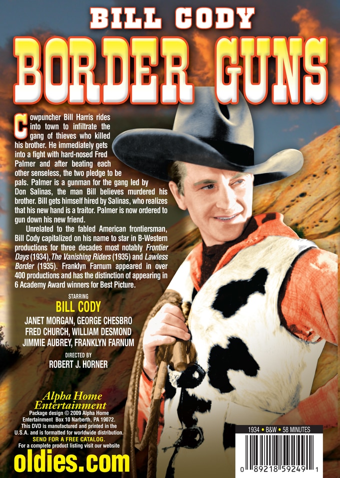 Border Guns DVDR (1934) Alpha Video