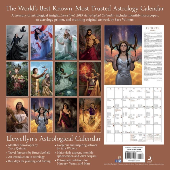 Llewellyns Astrological The World 2019 Wall Calendar Llewellyn
